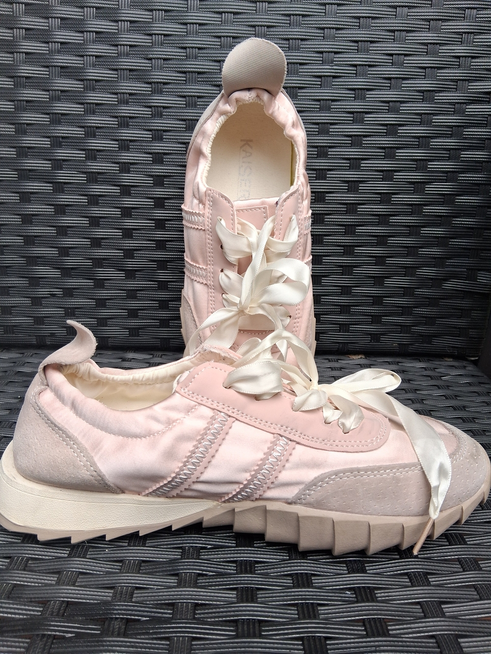 Peter Kaiser x CNL Pink Satin Ribbon Balletcore Sneakers, Size 7.5